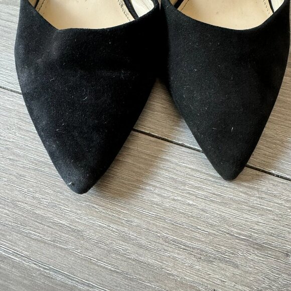 Marc Fisher Womens Size 10 Black Suede Pointed Toe Block Heel Velise Pumps - Picture 4 of 12